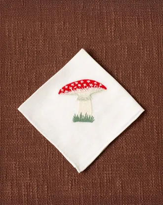 Alix of Bohemia Cai Mushroom Handkerchief In White