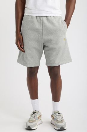 Carhartt Work in Progress Chase Sweat Shorts in Grey Heather/gold at Nordstrom, Size X-Large