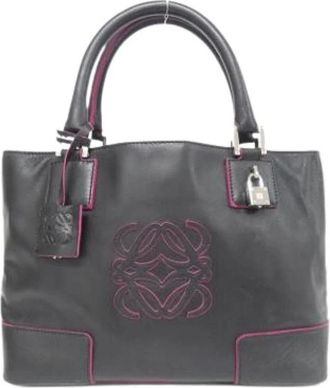 Loewe Pre-owned Handbags, female, Black, Size: ONE SIZE Pre-owned Amazona Handbag