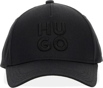HUGO BOSS Jude Stacked Cap - Heren - Petten - Zwart - ONE Size - Katoen - Accessoires