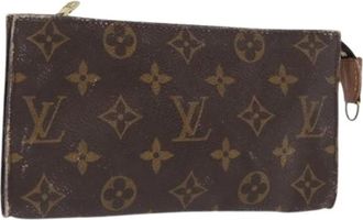 Louis Vuitton Pre-owned Clutches, female, Brown, Size: ONE SIZE Pre-owned Canvas Pouch