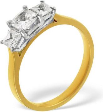 The Diamond Store Lauren 18K Gold 3 Stone Diamond Ring 0.25CT H/SI