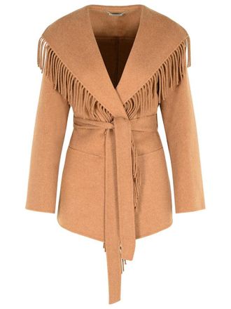 SIMKHAI Rowen Camel Wool Blend Coat