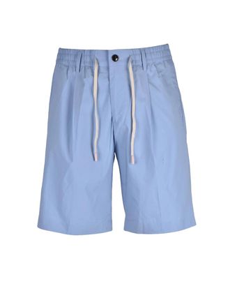 Daniele Alessandrini Light Blue Cotton Elastane Men Bermuda Shorts