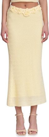 Avec Les Filles Knit Midi Skirt in Butter at Nordstrom, Size X-Large