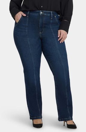 NYDJ Billie Seamed High Waist Mini Bootcut Jeans in Indigo Seine at Nordstrom, Size 16W