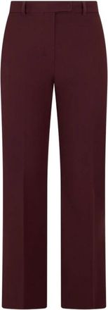 Max Mara Umanita Slim Broeken - Dames - Straight fit broeken - Rood - S - Katoen - Broeken