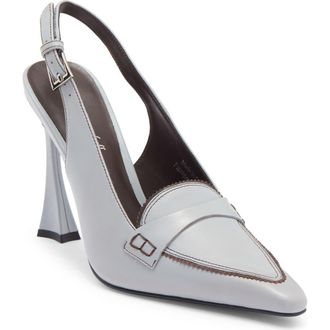 Jeffrey Campbell Judicial Slingback Loafer Pump in Blue Brushed at Nordstrom Rack, Size 8