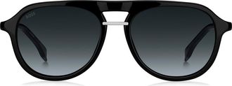 BOSS 54mm Gradient Pilot Sunglasses in Black at Nordstrom Rack