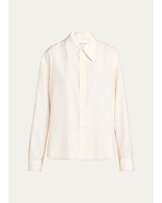 Bottega Veneta Silk Taffeta Button-Down Shirt