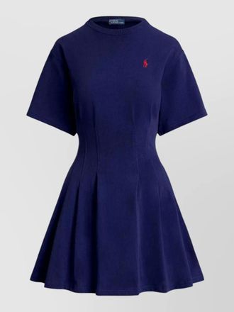 Polo Ralph Lauren cotton jersey dress flared skirt pleated