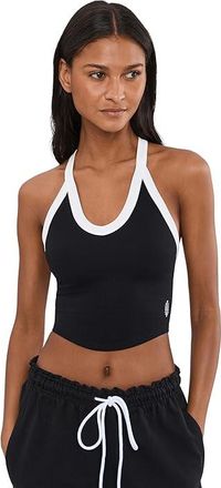 Free People Movement All Clear V-Neck Color-Block Womens Clothing Black/White Combo : MD (Womens 8-10), Elastane/Polyamide