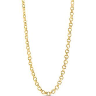 Sterling Forever Parker Textured Chain Necklace in Gold at Nordstrom Rack