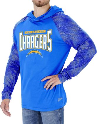 Zubaz Los Angeles Chargers Nfl Team Color Hoodie In Blue