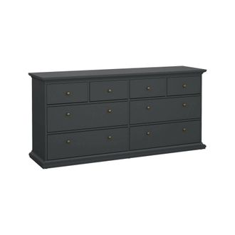 Dmora Dmora - C&oacute;moda De Ocho Cajones, Color Gris, 183,4 X 86,88 X 48,5 Cm, Con Embalaje Reforzado