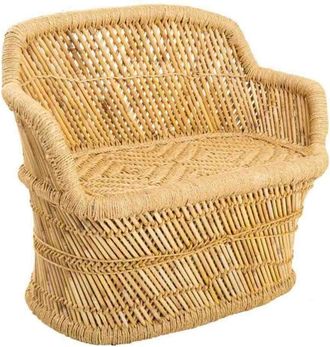 Wanderlust Deco Wanderlust Deco - Sofá de bambú marrón 62x30x48,5