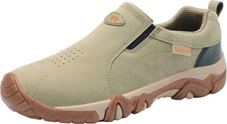 Generic Mens Breathable Soft Suede Plain Casual Mountaineering Leisure Sports Shoes Sneaker Storage for Men Size 13 (Khaki, 6.5)