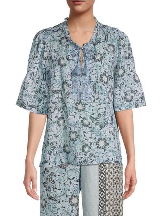 Johnny Was Marrakesh Embroidered Peasant Top In Multi