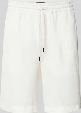 Strellson Regular Fit Shorts aus Lyocell-Leinen-Mix Modell Kaji in Offwhite, Gr&ouml;&szlig;e 30