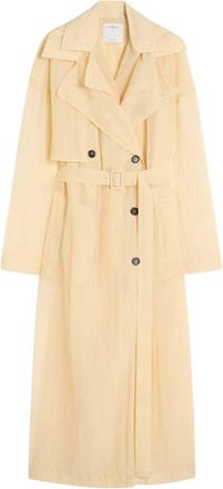 Sportmax Sportmax Zweiteiliger Trenchcoat aus technischem Stoff in Vanille