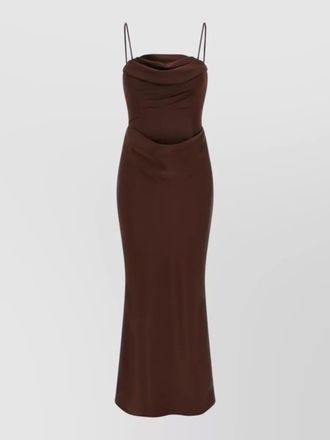 Rotate corsage midi dress cowl neck bodycon