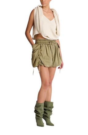 Balmain Cotton twill shorts in Green at Nordstrom, Size 40 Eu