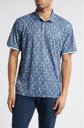 Swannies Adventure Print Golf Polo in Graphite at Nordstrom Rack, Size Small