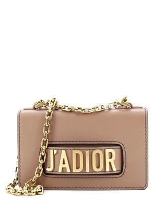 Dior JAdior Flap Bag Leather Mini crossbody bag - women - Calf Leather - One Size - Neutrals