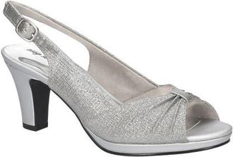 Easy Street Saturn Slingback Sandal in Silver Sparkle at Nordstrom, Size 7.5