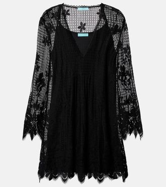 Melissa Odabash Elizabeth cotton-blend lace minidress