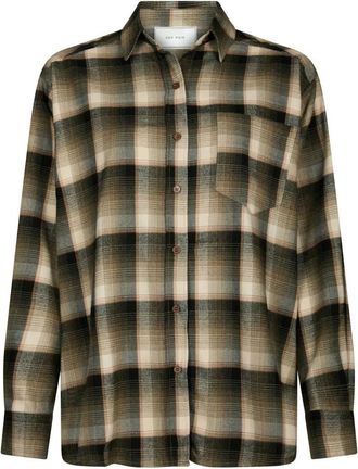 Neo Noir Camisa de franela a cuadros Dalma - Blouses & Shirts - Mujer - Verde - XS