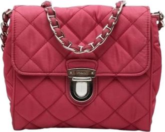 Prada Pre-owned Vintage Schoudertas - Dames - Vintage Schoudertas - Roze - ONE Size - Nylon - Vintage