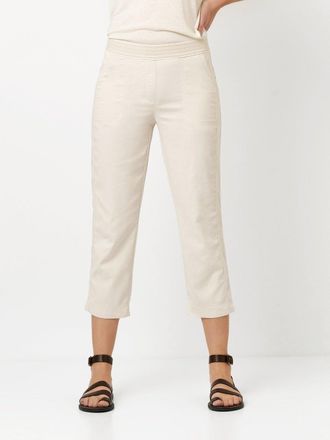 Toni 3/4-Hose TONI Sue, Damen, Gr. 36, N-Gr, beige (sand), Web, Obermaterial: 77% Baumwolle, 20% Polyamid, 3% Elasthan, 3/4-L&auml;nge, Hosen 3/4-Hose, mit gest