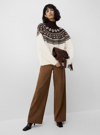 Jack & Jones Womens Tokyo soft faux-suede wide-leg pant