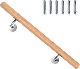 Vingo Swanew Corrimano in faggio 120 cm supporto per balaustra con supporto angolare