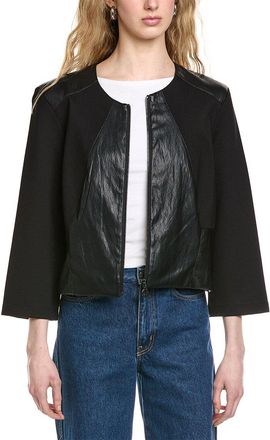 Joseph Ribkoff Faux Leather Trim Jacket