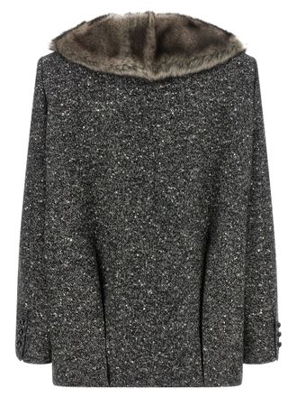 Valentino Garavani Mossi Caban Coat - Gray