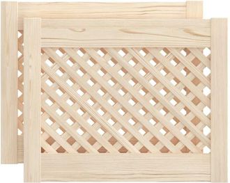vidaXL Ante con Design a Reticolo 2 pz 49,5x39,5 cm in Legno di Pino - Vidaxl