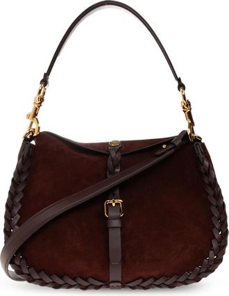 Etro Pony M Suede Bag - Dames - Tassen - Rood - Maat: ONE Size Su&egrave;de