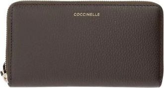 Coccinelle Portafoglio Grande in Pelle con Zip - - Accessories - Donna - Verde - ONE SIZE