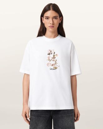 AllSaints Cotton Oneness Etta Oversized T-Shirt, Size: XS