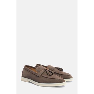 Scarosso Leandra Loafers in Deep Taupe - Suede at Nordstrom, Size 38.5