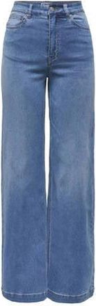 Only TALL high waist wide leg jeans medium blue denim