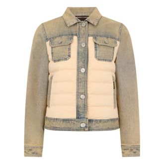 Moorer Denim Jackets, female, Blue, Size: 2XS Petunia Padded Denim Jacket