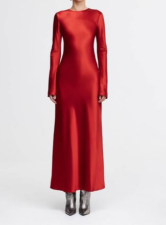 Acler Salesbury Midi Dress In Burgundy