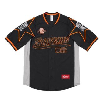SUPREME SS26 Stars Baseball Jersey Black SUP-SS26-156-BLK