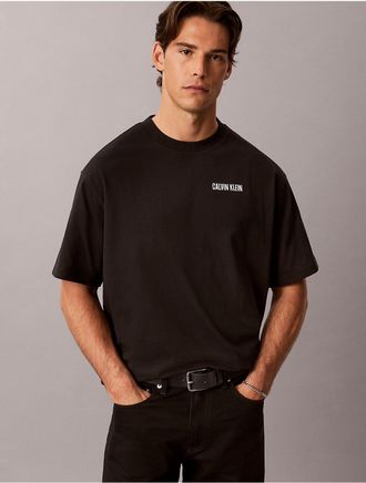 Calvin Klein Jeans Calvin Klein Mens Calvins Or Nothing Graphic Relaxed T-Shirt - Black - 2XL