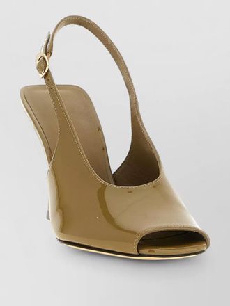 Stuart Weitzman val peep toe patent slingback pumps