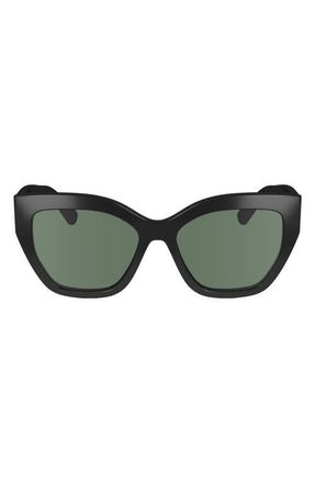 Longchamp 55mm Butterfly Sunglasses in Black at Nordstrom