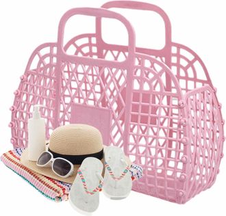 Generic Jelly Tote | Beach Handbags | Children Reusable Jelly Handbags Tote Easter Basket for Women Summer Girl Concert Wedding Beach